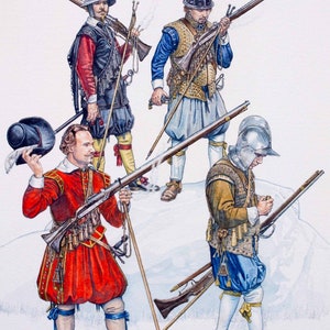 Early Stuarts Matchlock Musketeer 1588 1688 Original - Etsy