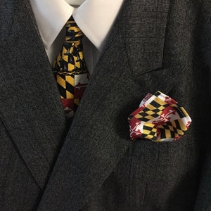 Maryland State Flag Pocket Square