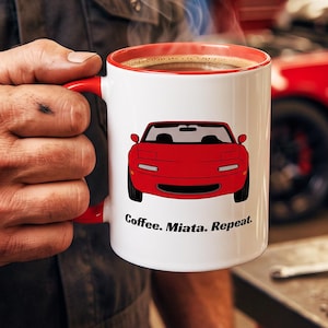 Mazda Miata MX-5 Coffee Mug | JDM Roadster | Japanese Sports Car Enthusiast Gift | Convertible Racing Cup