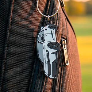 Honda Civic Type R Keychain, JDM PVC Rubber Key Ring, Japanese Performance Car Accessory, Racing Enthusiast Gift
