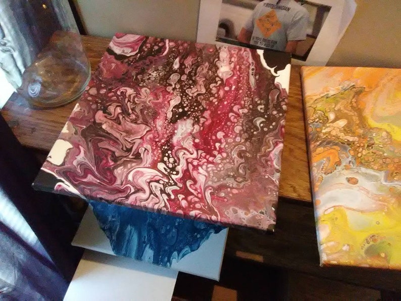 Cherry Chocolates 12x12 Acrylic energy painting reiki ascension 5D lightworker peace harmony love joy acceptance of self and others