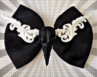 Skeleton with top hat hair bow Skeleton hair bow,