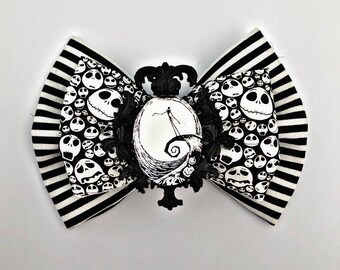 Jack Skellington Bow | Etsy