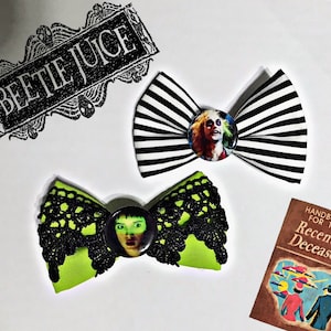 Lydia and Beetlejuice mini bow set