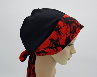 head snood elegant tichel head bandanna Handmade bonnet with long ties surgical scrub cap full head covering