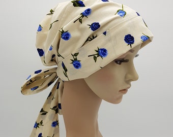 head snood elegant tichel head bandanna Handmade bonnet with long ties surgical scrub cap full head covering