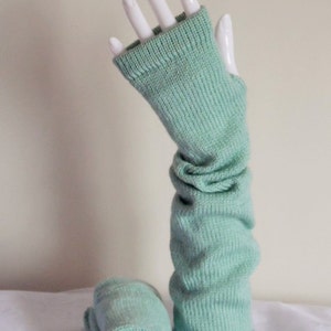 Fingerless gloves, long hand warmers, long gloves, wrist warmers, handwarmers, knitted from acrylic knitting yarn