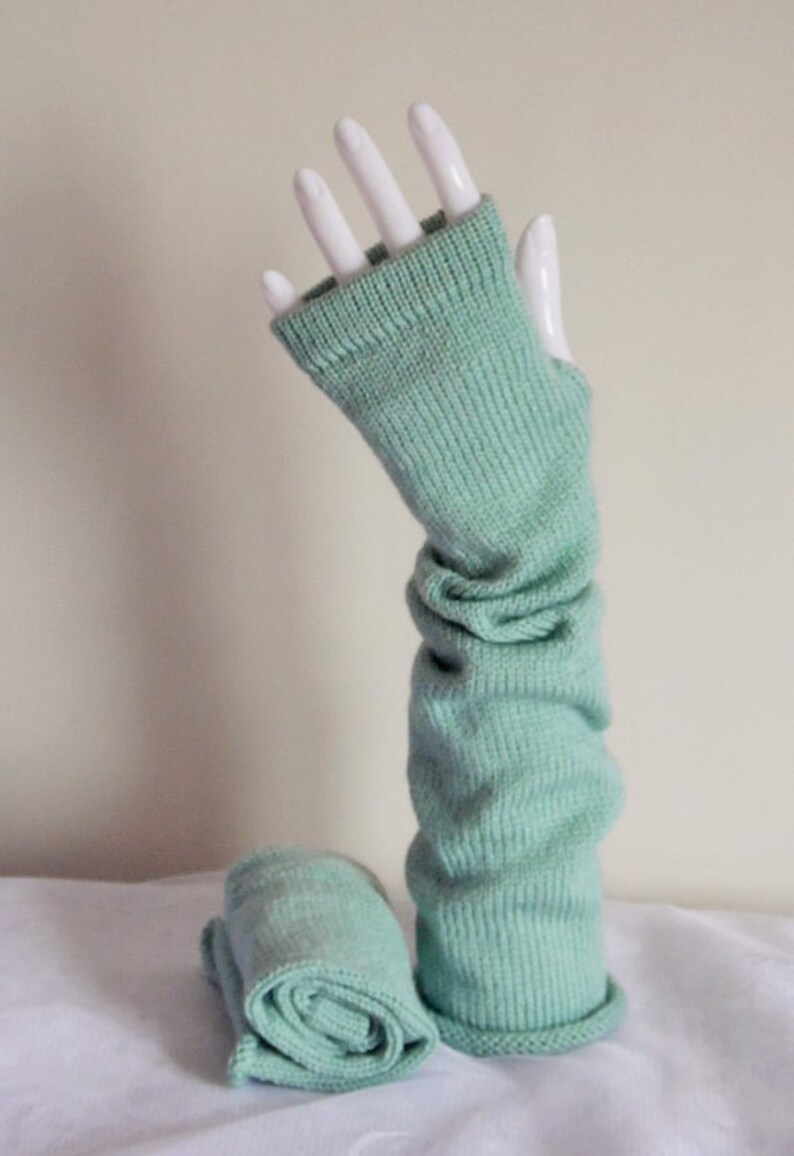 Fingerless gloves long hand warmers long gloves wrist Etsy