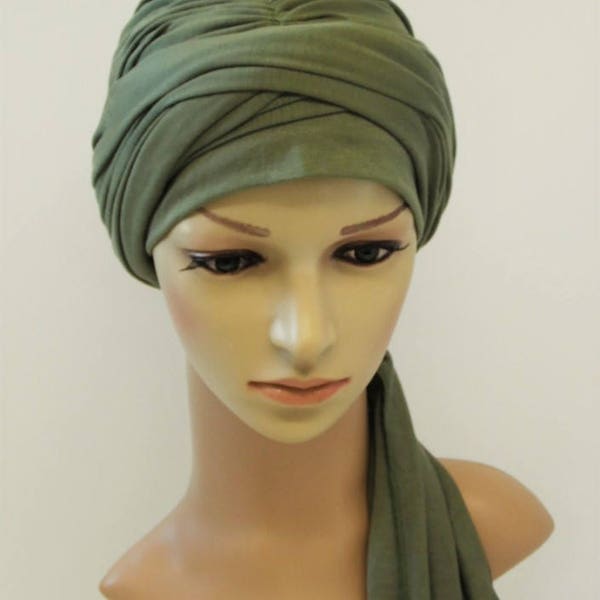 Snood de turbante de volumen, cobertura completa de la cabeza, bufanda de día de mal cabello, ropa para la cabeza para pacientes de quimioterapia, turbante de quimioterapia, sombreros de jersey viscosa