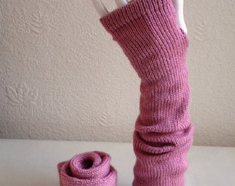 Ultra Long Acrylic Fingerless Gloves, Women's Wrist Warmers, 45cm Length