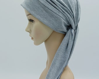 Chemo Head Wear, Alopecia, Hair Loss, Soft Viscose Jersey Turban with Ties