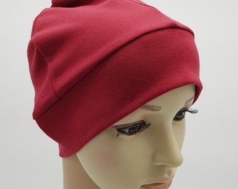 Cotton jersey hat, lightweight beanie, chemo head wear