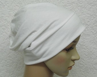Lighweight beanie, cream hat for women, bad hair day cap, chemo bonnet, women's beanie, women's hat, chemotherapy patient head wear
