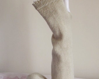 Long fingerless gloves, handmade  knit long gloves,  long arm warmers, women's hand warmers, wristwarmers, knitted from acrylic