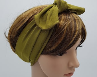 Stretchy headscarf, tie up headband, pin up style hair tie, lightweight and breathable hair scarf for summer