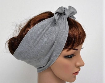 Rockabilly Viscose Jersey Headband, Self Tie Hair Scarf