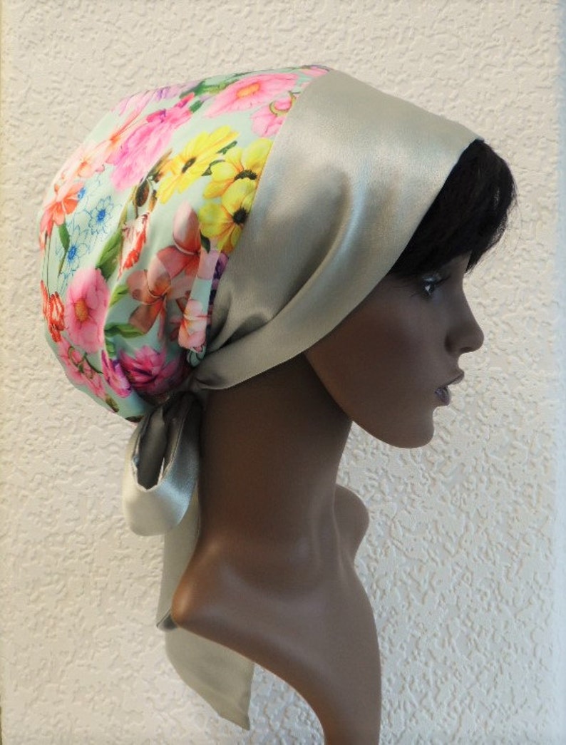 Natural Curly Hair Scarf Afro Hair Bonnet Satin Head Snood Etsy