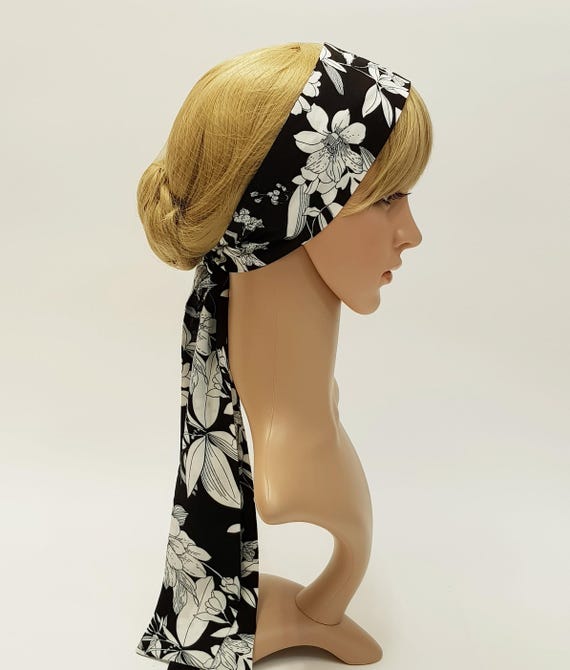 Viscose Hair Tie, Lightweight Skinny Hair Scarf, Pin up Style Head