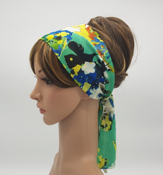 Head Scarf for Women Skinny Hair Tie Retro Style Headband 