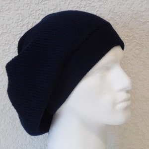 Men&#39;s beret, knitted hat for men, baggy beanie, men&#39;s hat, slouchy hat, slouchy beret, knitted from acrylic yarn, choose your colour