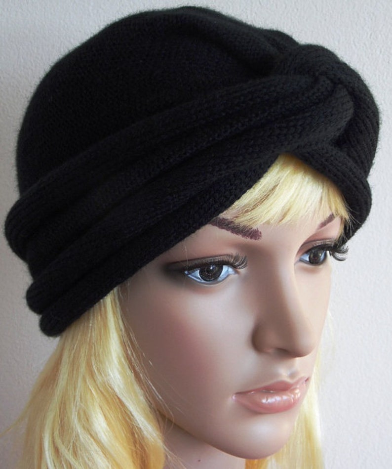 Knit turban for women twisted turban handmade hat winter Etsy