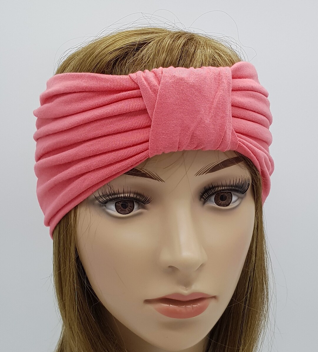Stretchy Headband Wide Top Knot Turban Headband Front Etsy
