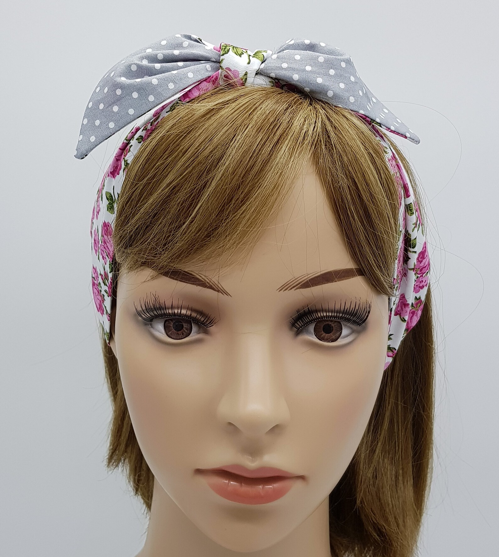 Rockabilly Headband Tie up Style Hair Scarf Pin up Headband Etsy