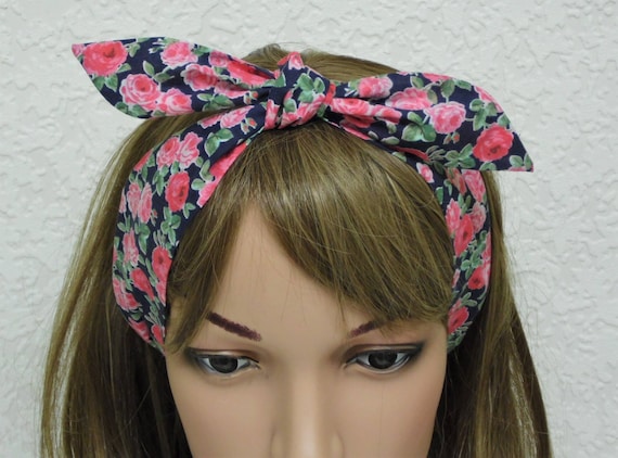 Pin Up Headscarf Bandanna Hair Scarf Stretchy Hair Tie Tie Up Headband