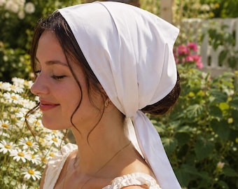 100 % Cotton Self Tie Head Scarf, Wide Headband