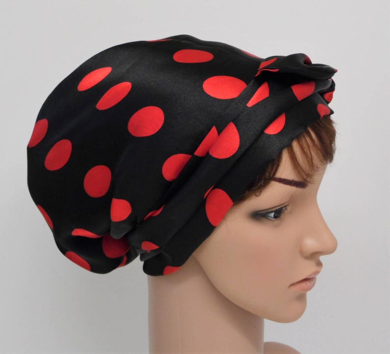 Summer head scarf polka dot head wear elegant head snood | Etsy