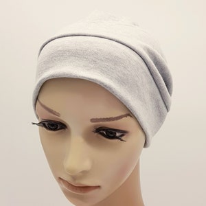Baumwoll Jersey Chemo Mütze, weiche Stretch Mütze, Chemotherapie Patienten Mütze, Alopezie Haarausfall Kopfbedeckung Bild 3