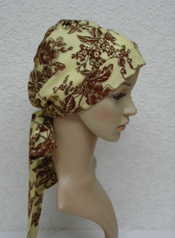 Self Tie Chemo Head Wear Surgical Cap Easy Tie Chemo Head Etsy