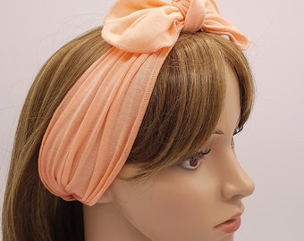 Headband, lightweight stretchy viscose jersey headscarf, self tie bandanna
