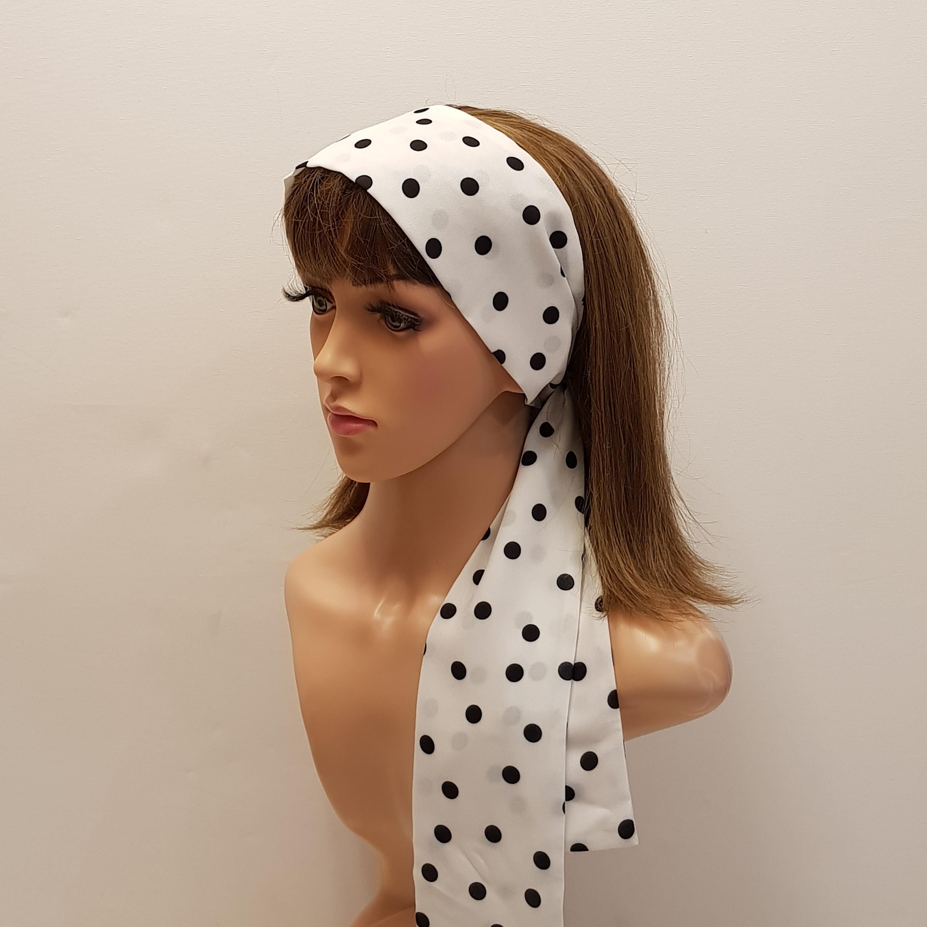 トップス BEEDEN DOTS SCARF NECK TOPS トップス BEEDEN DOTS SCARF NECK TOPS Black Scarf With White