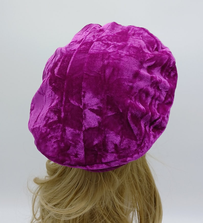 Velvet Beret Hat for Women Crushed Velour French Beret Lined Etsy