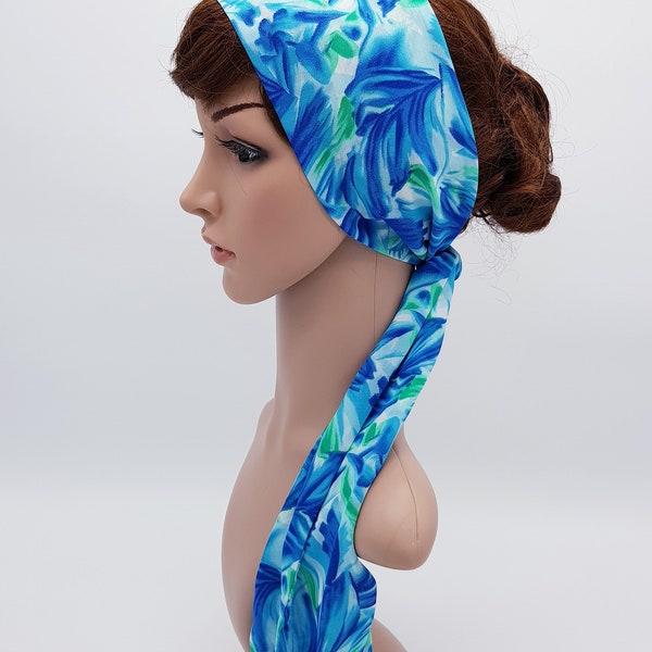 Chiffon head scarf, skinny headband, self tie hair scarf, hair wrap, head wrap, pin up style hair tie, women's hair bandanna ,  160 x 10 cm