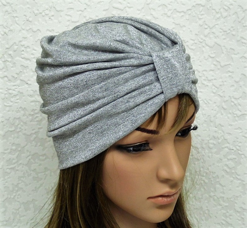 Fashion Turban Hat for Women Stretchy Lurex Turban Handmade - Etsy