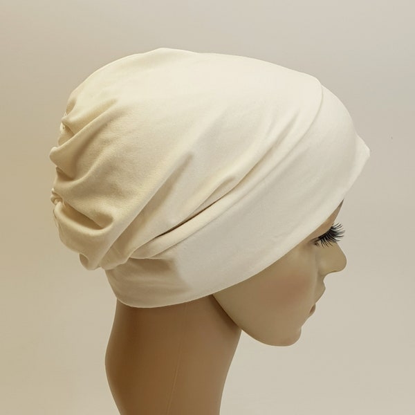 Viscose jersey beanie for women, chemo cap, surgical hat, alopecia hair loss, sleeping head wear