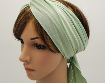 Kopftuch für Frauen, leichtes dehnbares Viskose Jersey Haargummi, Yoga Stirnband, Sommer Haartuch, 150 x 17 cm
