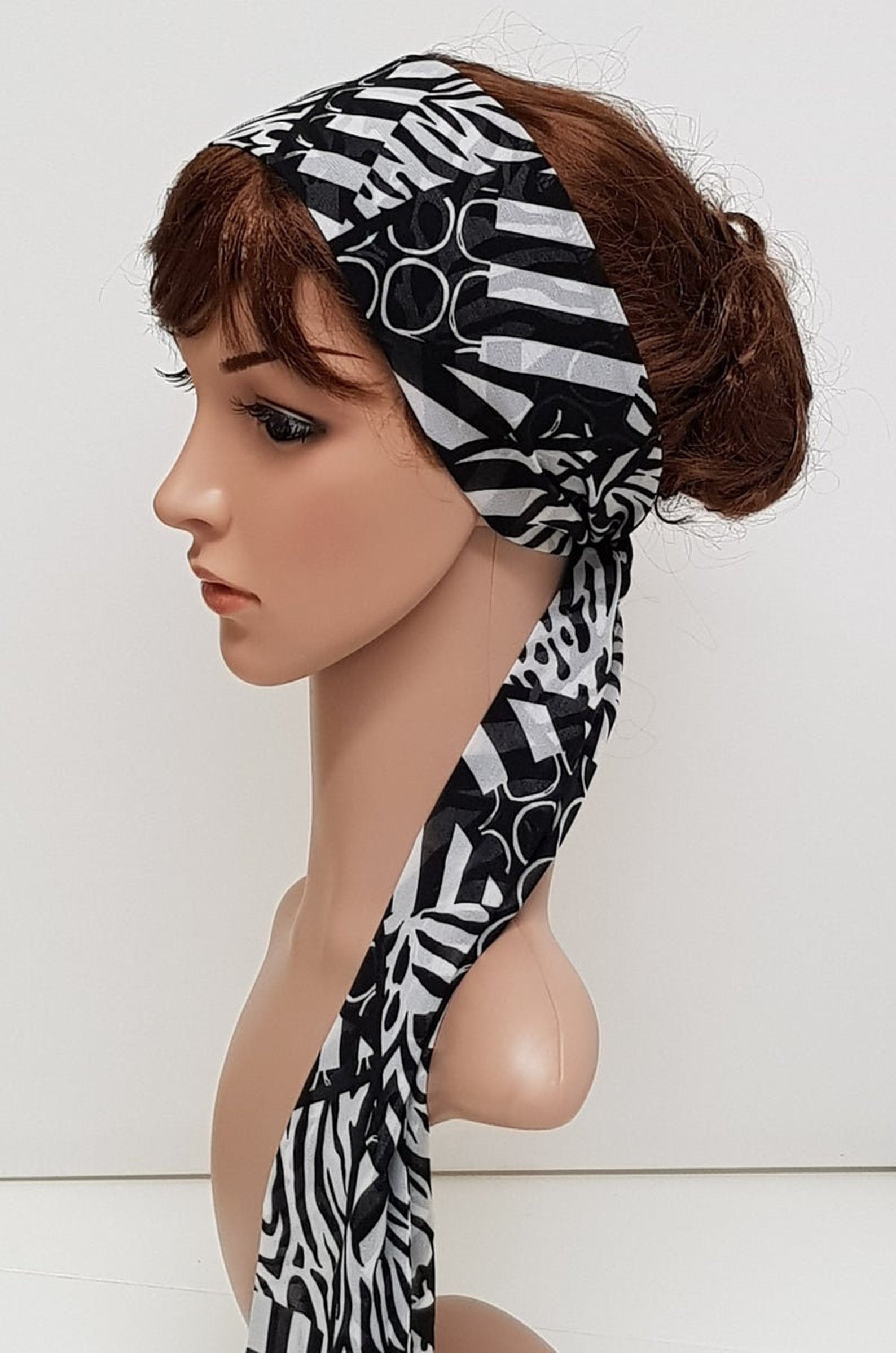 Lightweight headband summer head scarf self tie hair scarf Etsy