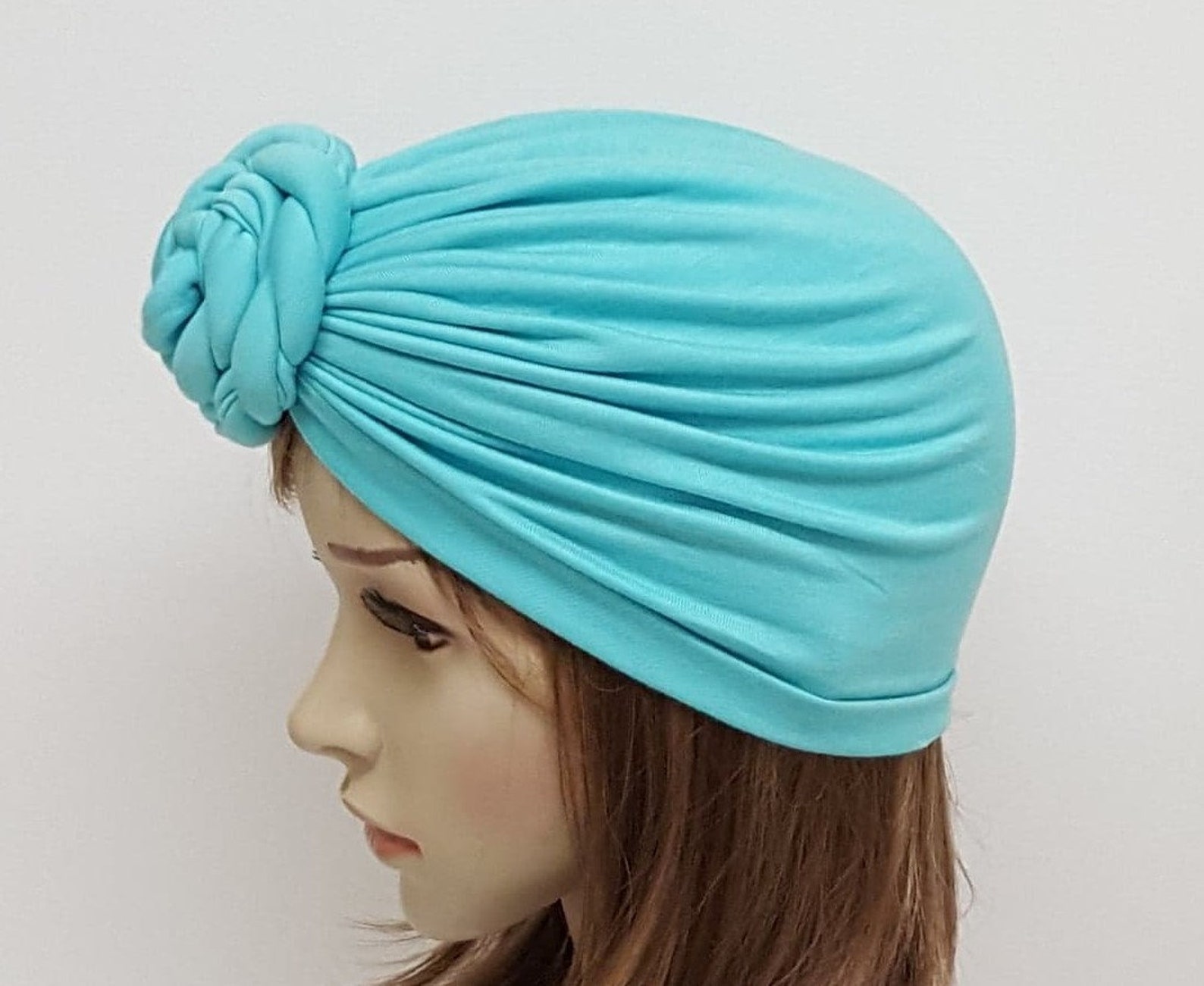 Rosette Turban Hat for Women Top Knot Turban Viscose Jersey Etsy