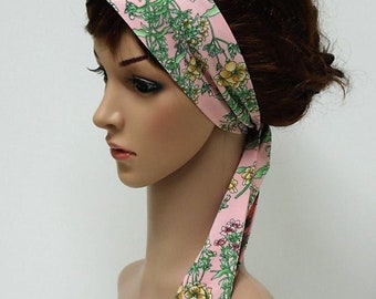 Hair scarf for women, summer head scarf, hair bandanna, self tie headband, long hair tie, head wrap, hair scarf,  148 x 7 cm