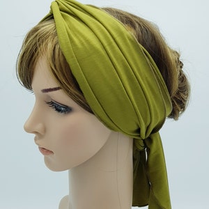 Lightweight stretchy head scarf, summer headband, long viscose jersey hair tie, hair bandanna,   150 x 17 cm