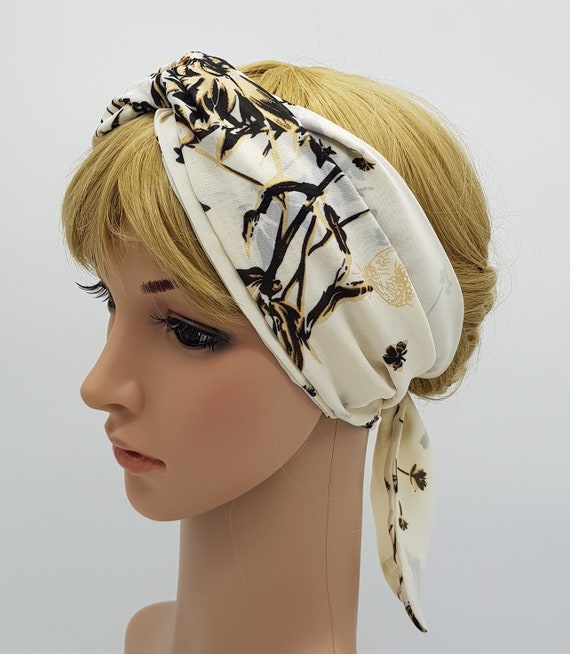 Pañuelo en la cabeza estilo pin up pañuelo para el cabello de - Etsy España