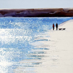 River Camel Walk Art Prints di Melanie McDonald, Edizione limitata Formato di stampa 20x20 pollici, carta, stampa di roccia in Cornovaglia Passeggiata mattutina