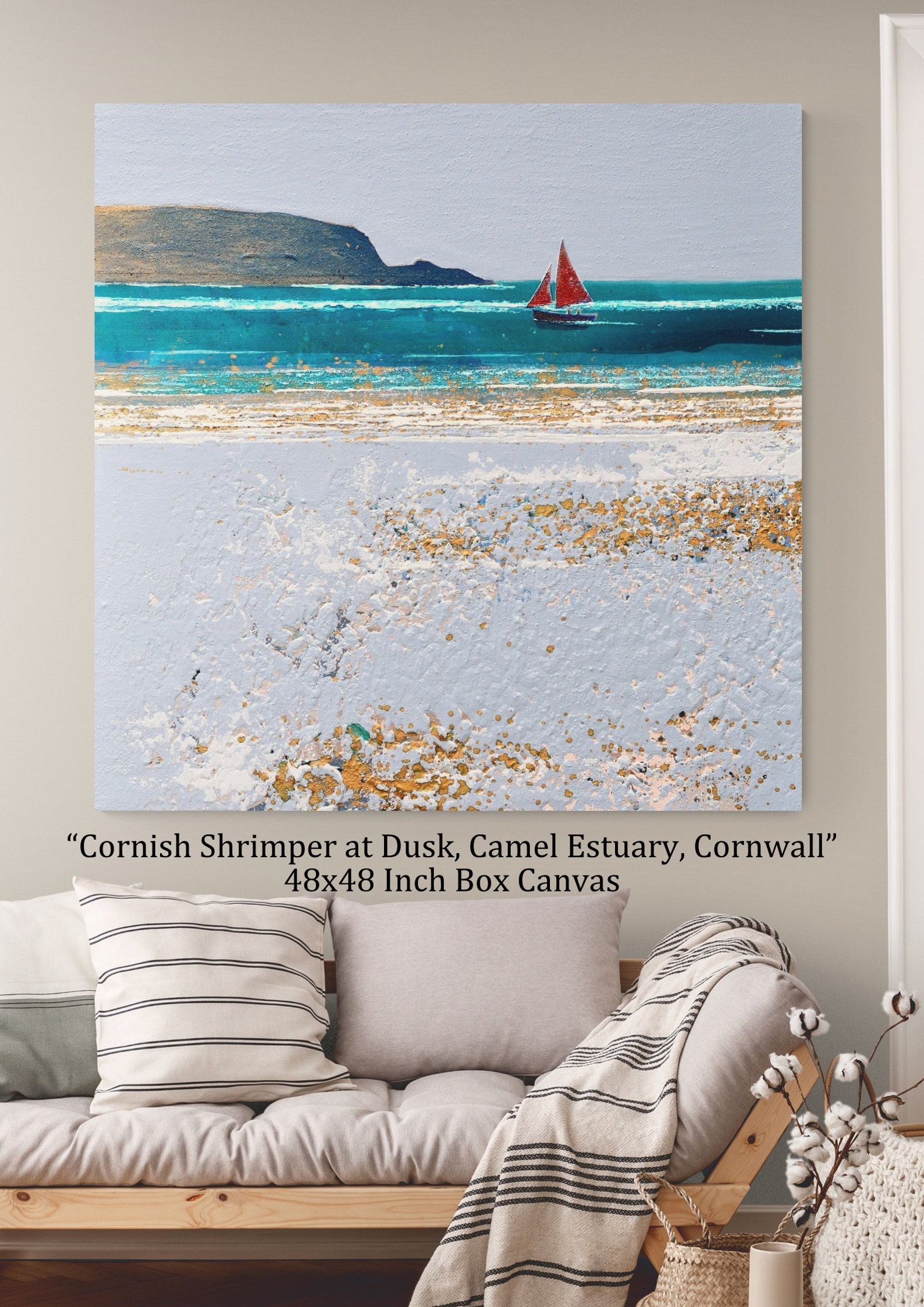 Large Canvas of PADSTOW in Cornwall UK Art Stretched Canvas Etsy UK
