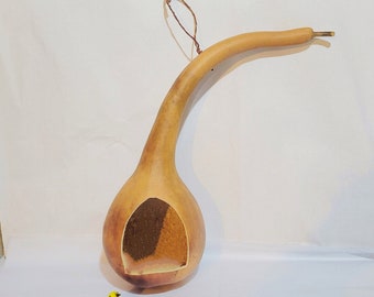 Large Long Handled Dipper with Large Opening, Natural  Dipper Gourd