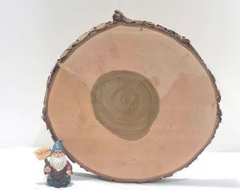 Wood Cake Stand, Large Log Slice, 8.5 inch diameter, 1 inch thick