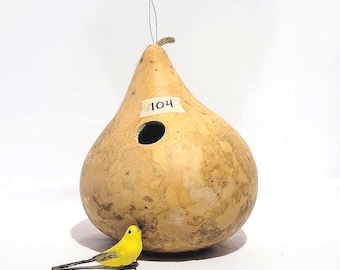 Large Martin House Gourd Birdhouse, Natural Birdhouse
