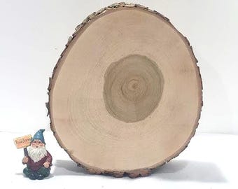 Wood Cake Stand, Large Log Slice, 7.5 inch diameter, 2.5 inches thick